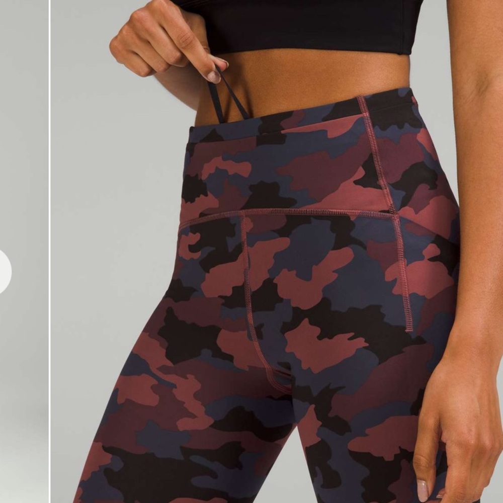 Lululemon swift speed high rise -24 inch -camo Smokey red - Picture 5 of 12